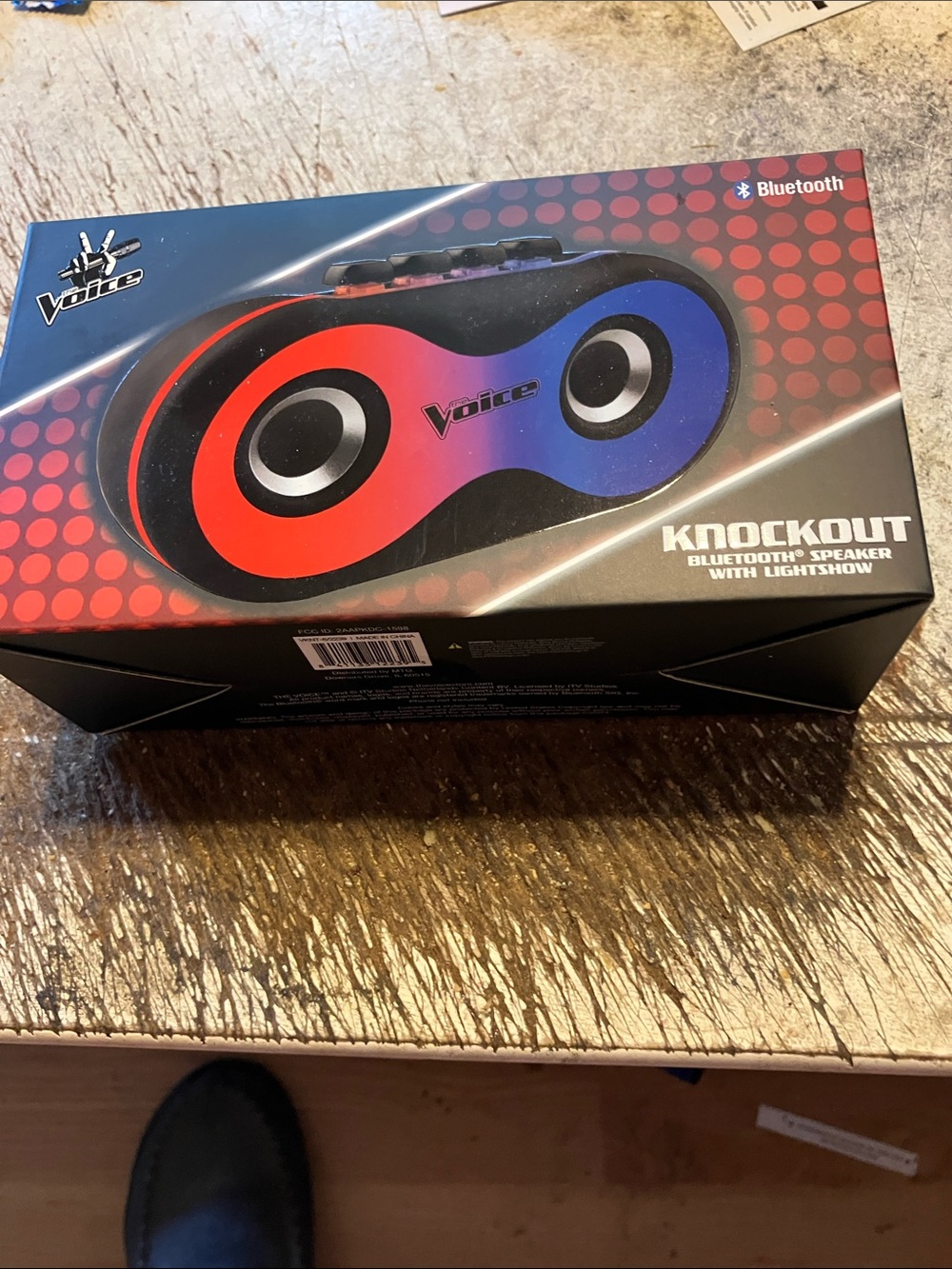 Knockout Bluetooth Speaker with Lightshow - Red/Blue
